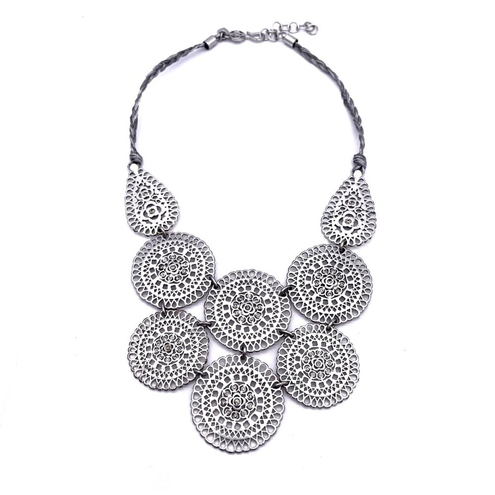 Stella & Dot Silver Statement Necklace